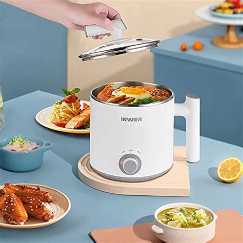 INWER Electric Hot Pot 1 6L Rapid Mini Ramen Cooker Stainless Steel Electric Cooker With Power