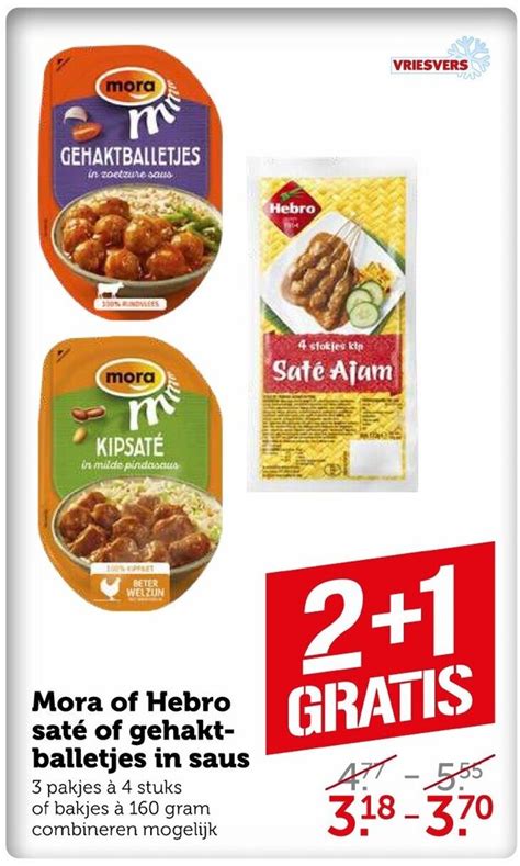 Mora Of Hebro Sate Of Gehaktballetjes In Saus Aanbieding Bij Coop