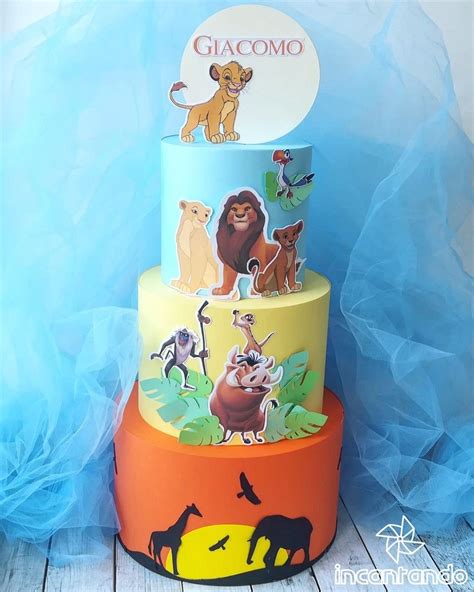 Torta Scenografica In Cartoncino Tema Re Leone Lion King Cardstock