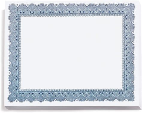 Blue Certificate Border