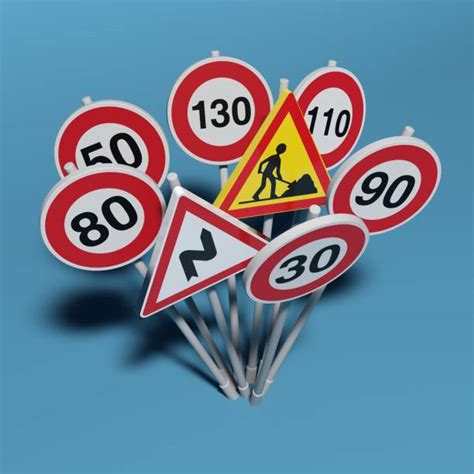 Road Signs In Europe Speed Limit Sign Stock Photos, Pictures & Royalty ...