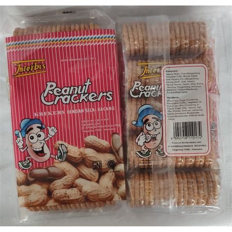 Jual Biskuit Interbis Peanut Crackers Kacang Enak Dan Renyah Gr