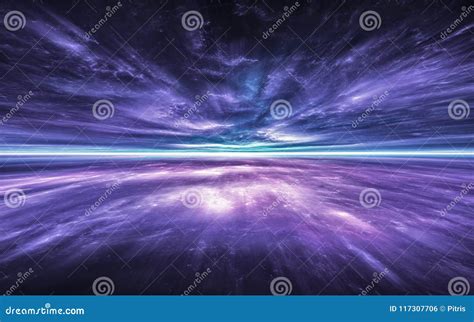 Time Warp, Traveling in Space. Time Dilation Stock Illustration ...