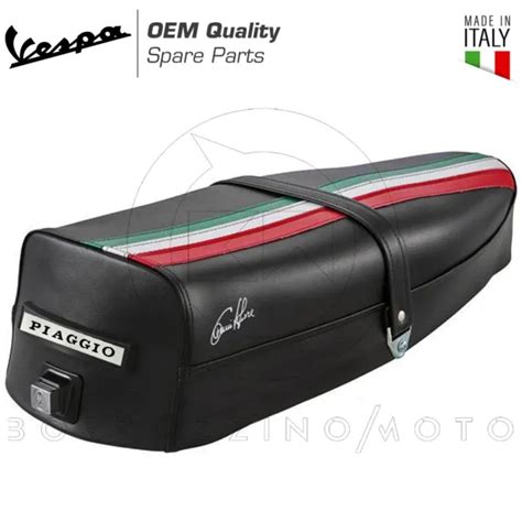 SELLA SELLONE VESPA Px 125 150 200 Arcobaleno Nera Tricolore Telaio Con