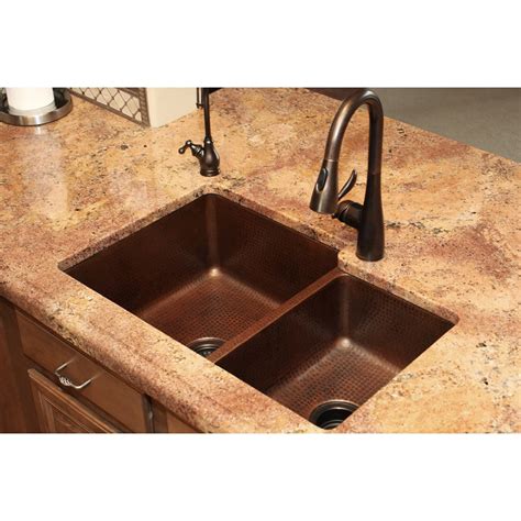 Premier Copper Products 33-in x 22-in Oil Rubbed Bronze Double-Basin ...