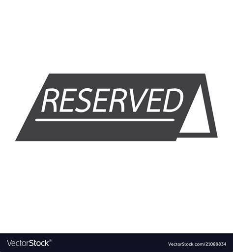 Reserved icon Royalty Free Vector Image - VectorStock