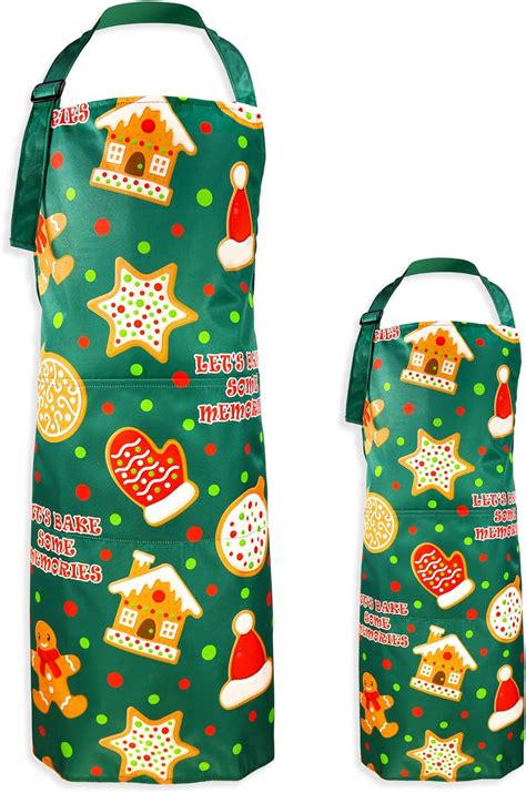 Etiuc Christmas Aprons For Kids And Adults 2 Pack Christmas