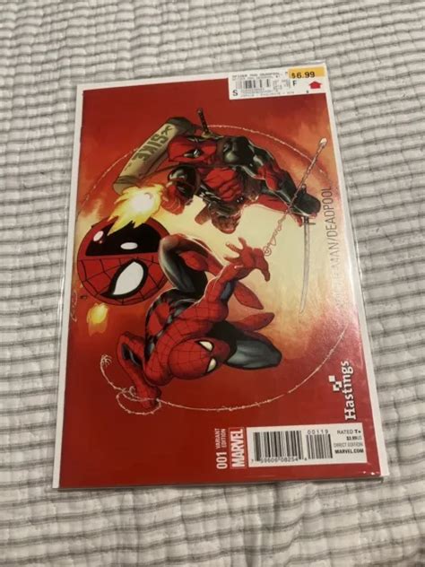 Spider Man Deadpool 1 Hastings Edition Variant Cover Ed Mcguinness