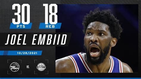 Joel Embiid Makes A Statement With A 30 And 18 Bounce Back Game The