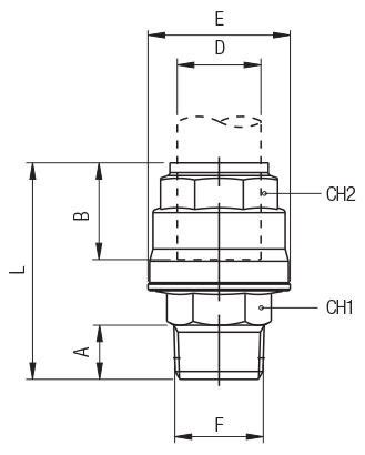 90011 20 1 2 Złączka prosta Fi 20 G1 2Z NPTF system Infinity