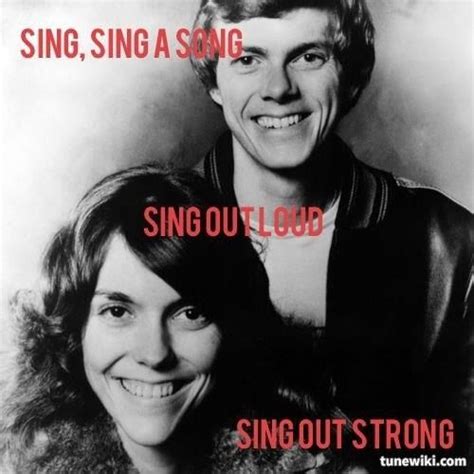 Sing A Song - The Carpenters | Songs, Singing, Lyrics