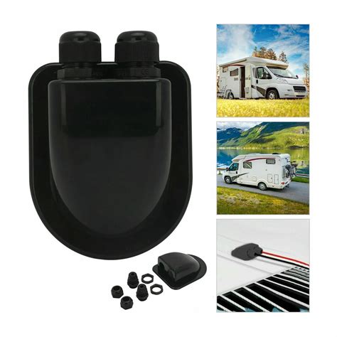 Solar Panel Roof Top Double Cable Entry Gland Box Motorhome Camper Rv Boat Caserv Parts