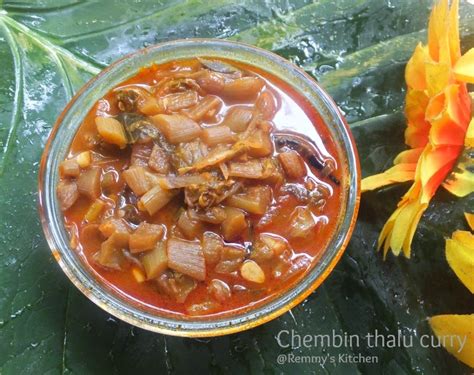 Remmy's Kitchen: Chembin thalu curry / Taro stem curry