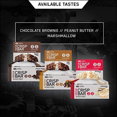 Optimum Nutrition Protein Crisp Bar With Whey Protein Isolate Low Carb High Protein Snacks With