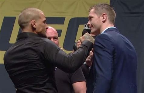 Video Joseph Duffy Vs Dustin Poirier Staredown At Go Big Presser