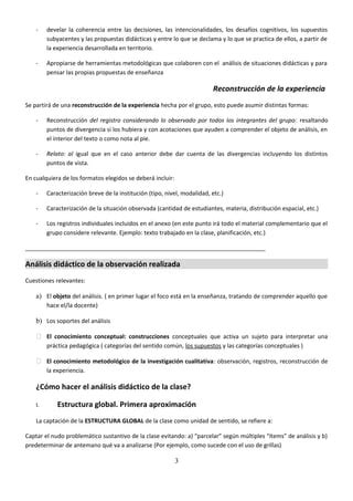 Ficha de cátedra análisis didáctico de la clase PDF