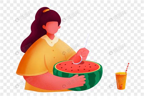 Summer Cool Girl Eating Melon Cool Summer E Commerce Beginning Of