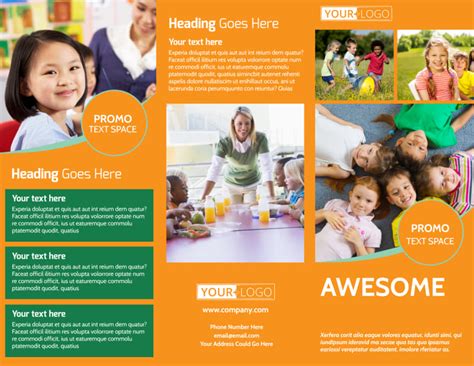 Kids Christian Child Care Brochure Template Mycreativeshop