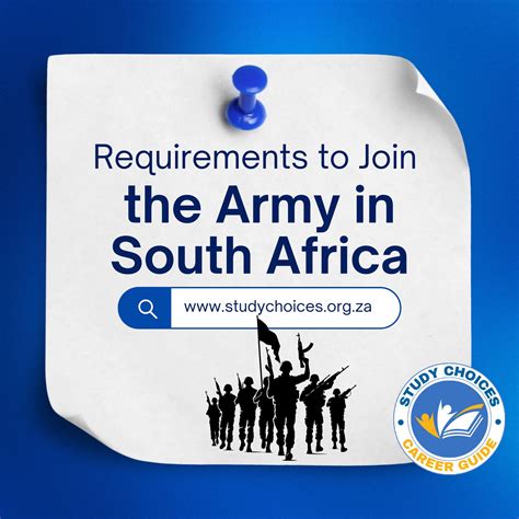 Requirements to Join the Army in South Africa - South African Study Choices