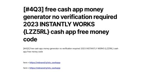 4Q3 Free Cash App Money Generator No Verification Required 2023