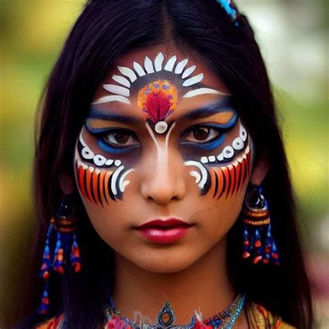 Pin By Elke On Schmink Festival Face Paint Face Art Makeup Indian Face Paints