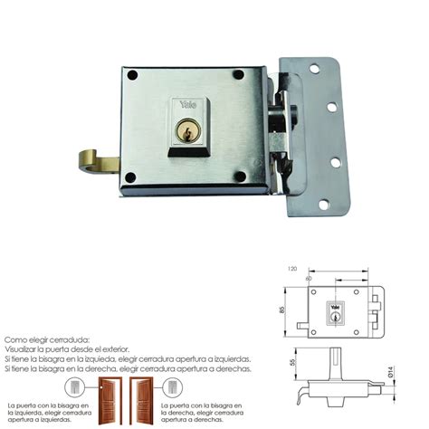 Cerradura Yale Hn Derecha Materiales Moris