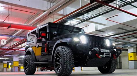 Mahindra Thar Modified With Inch Alloy Wheels Looks Commanding