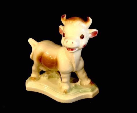 Milky The Cow Rempel Cow Figurine Diamond Pottery Co Ohio Etsy