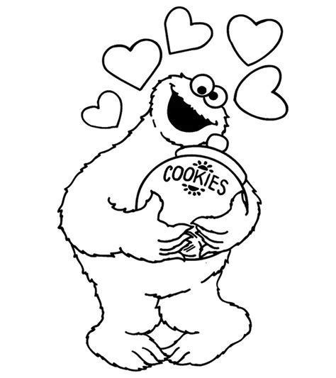 Outline Cookie Monster Drawing : Cookie Monster Png Transparent - 860 x ...