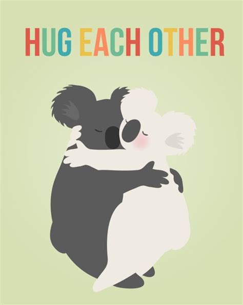 Koala Bears Hugging Hug Each Other Koala Art Print Bear - Etsy