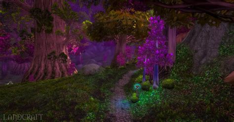 Path Leading To Darnassus Teldrassil By Landcraft Background Warcraft Landscape