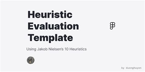 Usability Heuristics Evaluation Template Figma