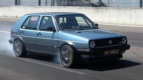 Alucina con este Volkswagen Golf Mk2 con 910 CV acelerando al máximo