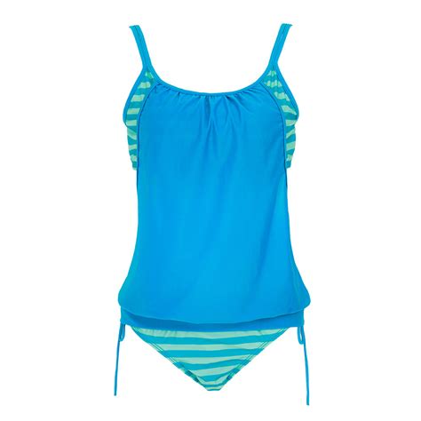 Swimwear Women Sexy Stripe Swimsuit Bikini Bathing Suit Sky Blue On