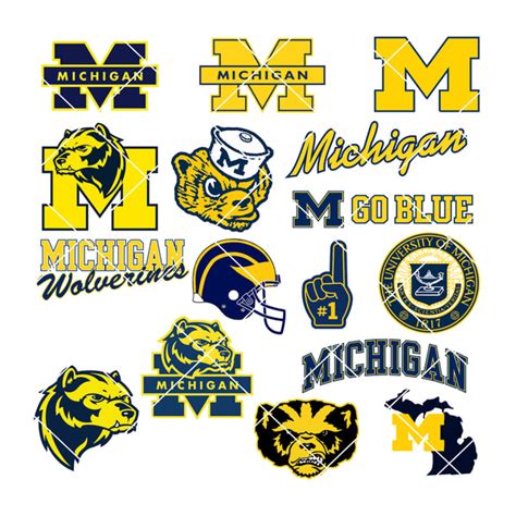 Michigan Wolverines Logo Svg Eps Dxf Png Instant Download Inspire