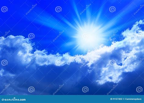 Clouds Sky Sun Rays stock photo. Image of bright, illuminated - 9157402