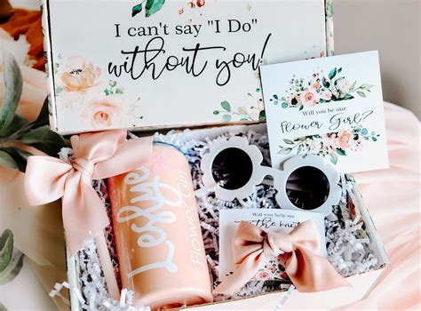 Flower Girl Set Flower Sunglasses Flower Girl Proposal Box Etsy