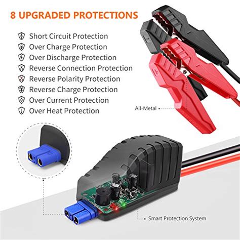 Tacklife T8 Max 12v 1000a Peak 20000mah Car Jump Starter All Gas Up To 6 0l Diesel Engine