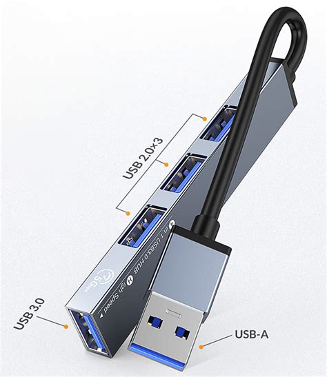 Idsonix Usb A To Port Usb Hub Grey Idsonix Ieu A Gy Ep Mwave