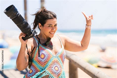 Chica Joven Hermosa Feliz En Bikini En Una Playa Tropical En Un Sa Foto My Xxx Hot Girl