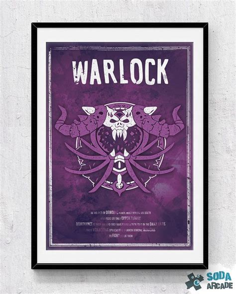 World Of Warcraft Warlock Class Symbol Printposter World Of Warcraft Warcraft World Of