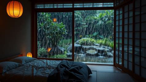 Rains Quiet Embrace Let The Sound Of Rainfall And Distant Thunder