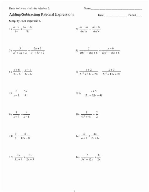 Literal Equations Worksheet With Answers Pdf