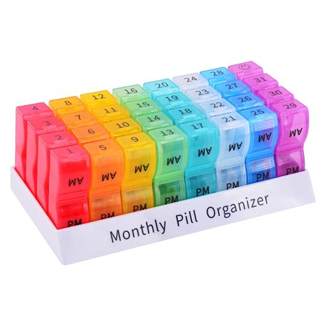 Greencycle Day Pill Organizer Times A Day Monthly Pill Case Bpa