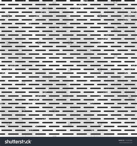 Perforated Metal Texture Seamless Pattern Stock Vector Illustration