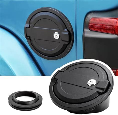 Amazon For Jeep Jl Locking Gas Cap Cover Fuel Door For