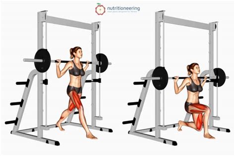 How To Smith Machine Split Squat For Quads Glutes