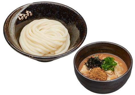 はなまるうどん 濃厚つけ麺フェア「ゆず牛肉つけ麺」「魚介豚骨つけ麺」小中サイズ同一価格 えん食べ