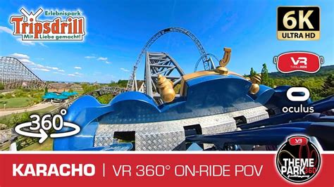 360 KARACHO Tripsdrill Onride POV VR Roller Coaster Lets Ride It