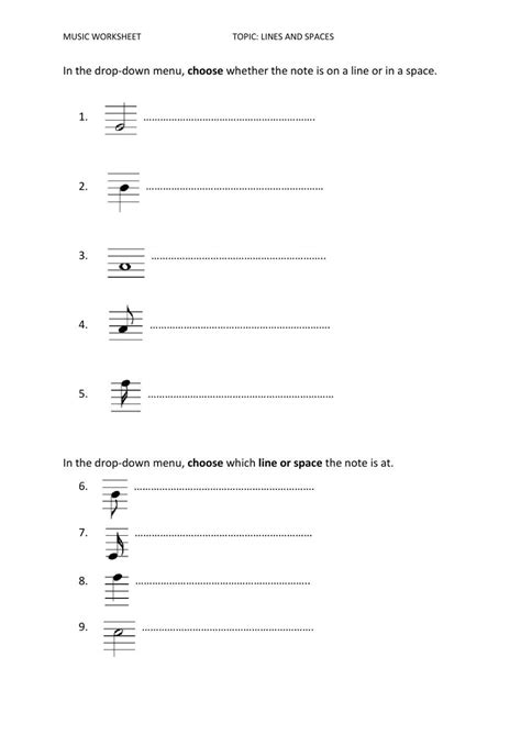 Lines And Spaces Online Exercise For Live Worksheets